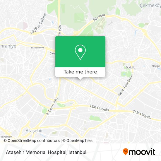 Ataşehir Memorıal Hospital map