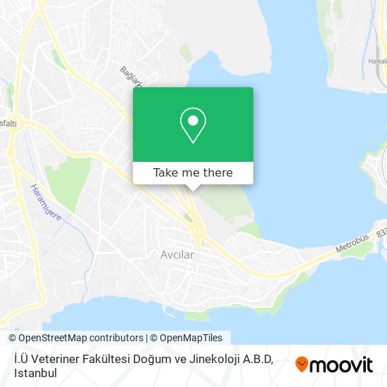 İ.Ü Veteriner Fakültesi Doğum ve Jinekoloji A.B.D map