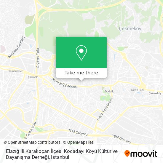 Elazığ İli Karakoçan İlçesi Kocadayı Köyü Kültür ve Dayanışma Derneği map