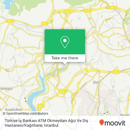 Türkiye İş Bankası ATM Okmeydanı Ağız Ve Diş Hastanesi / Kağıthane map
