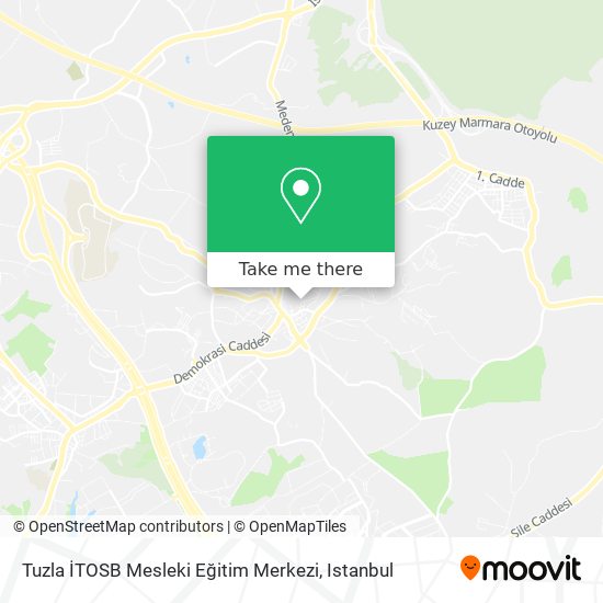 Tuzla İTOSB Mesleki Eğitim Merkezi map