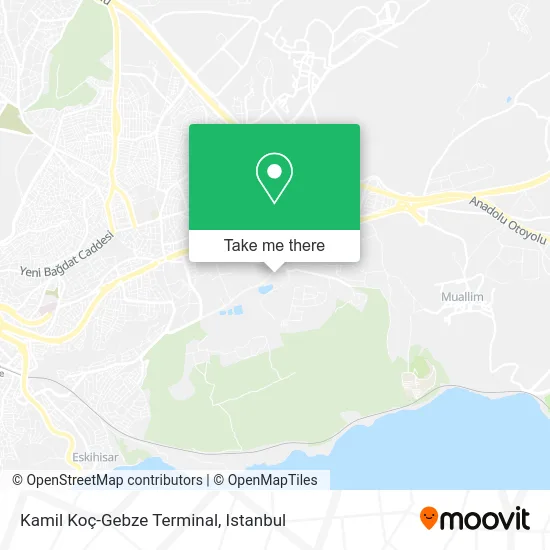 Kamil Koç-Gebze Terminal map