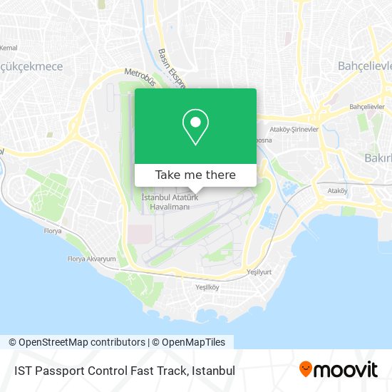 IST Passport Control Fast Track map