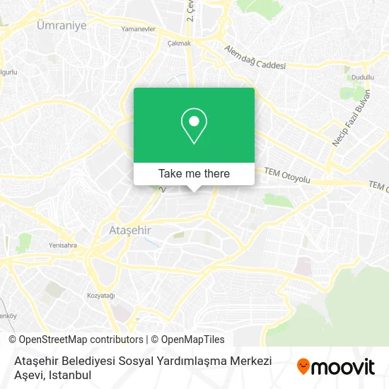 Ataşehir Belediyesi Sosyal Yardımlaşma Merkezi Aşevi map