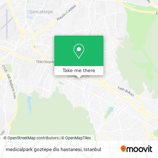 medicalpark goztepe dis hastanesi map