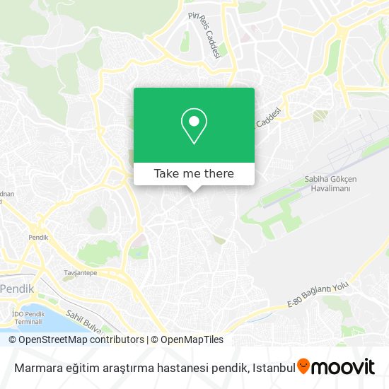 Marmara eğitim araştırma hastanesi pendik map