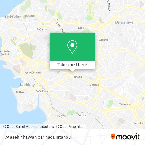 Ataşehir hayvan barınağı map