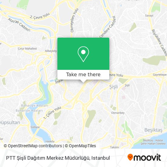 PTT Şişli Dağıtım Merkez Müdürlüğü map