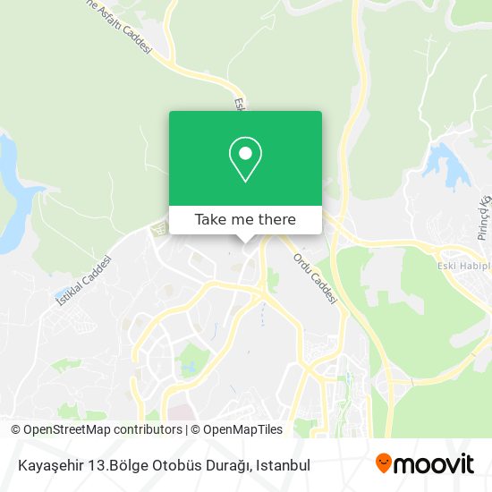 Kayaşehir 13.Bölge Otobüs Durağı map