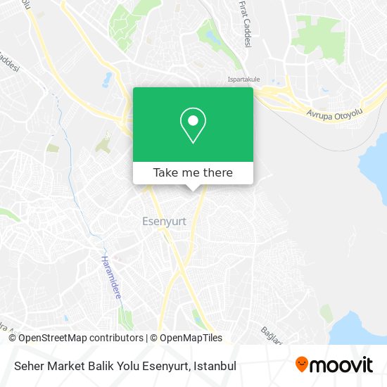 Seher Market Balik Yolu Esenyurt map