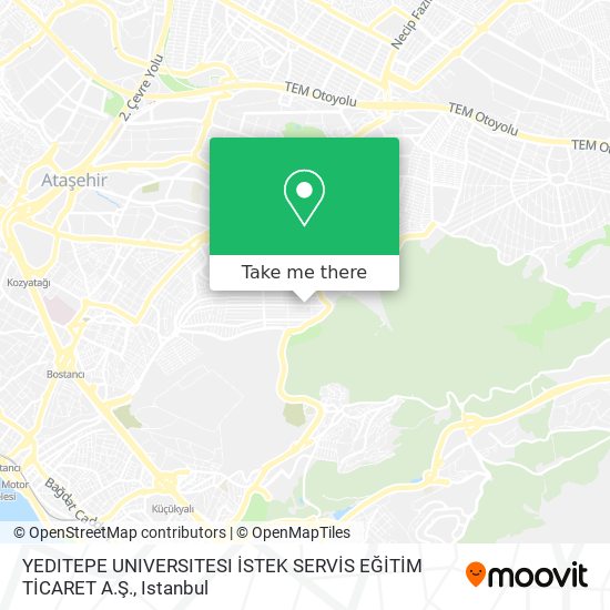 YEDITEPE UNIVERSITESI İSTEK SERVİS EĞİTİM TİCARET A.Ş. map