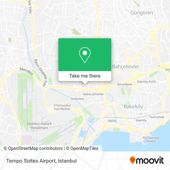 Tempo Suites Airport map