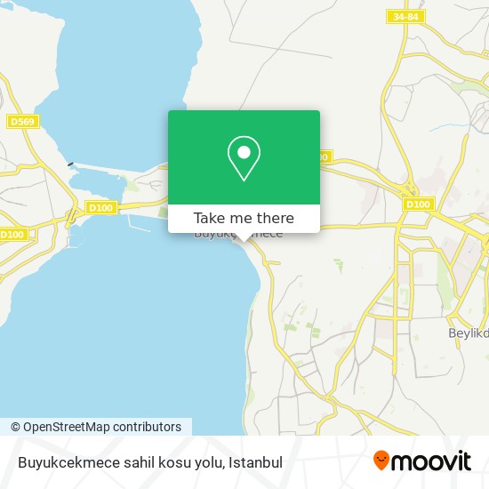 Buyukcekmece sahil kosu yolu map