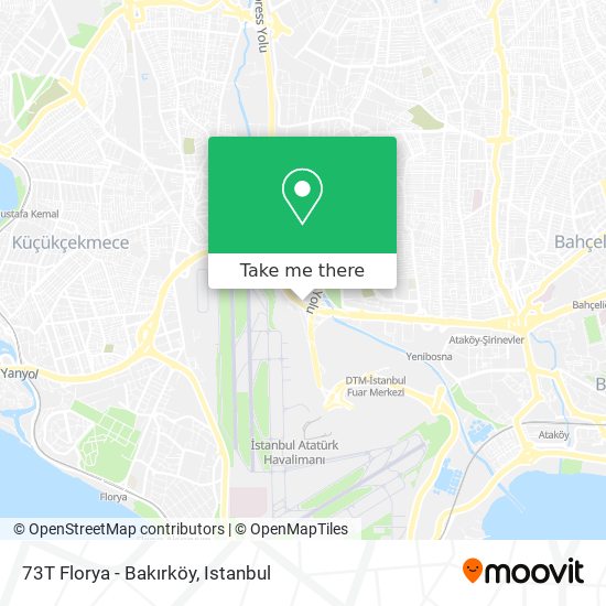 73T Florya - Bakırköy map