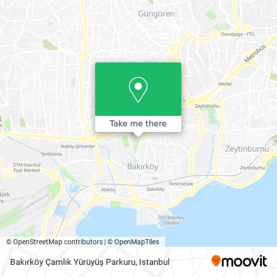 Bakırköy Çamlık Yürüyüş Parkuru map