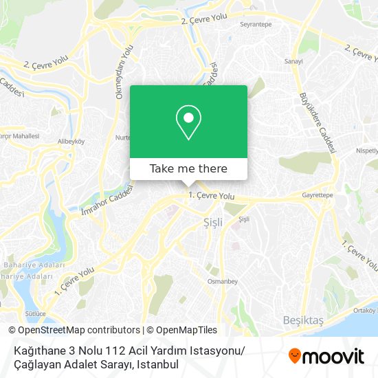 Kağıthane 3 Nolu 112 Acil Yardım Istasyonu / Çağlayan Adalet Sarayı map