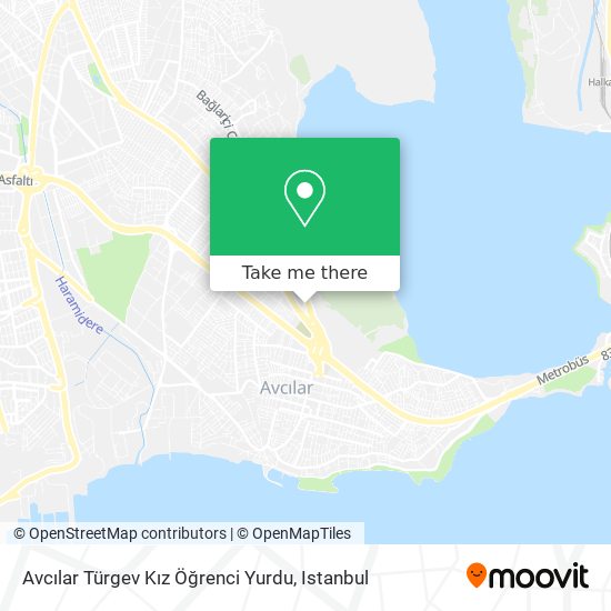 Avcılar Türgev Kız Öğrenci Yurdu map