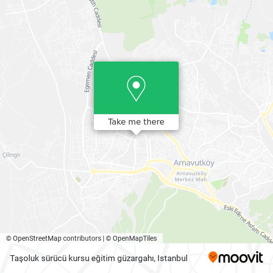 Taşoluk sürücü kursu eğitim güzargahı map