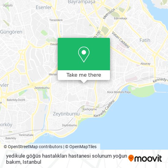 yedikule göğüs hastalıkları hastanesi solunum yoğun bakım map