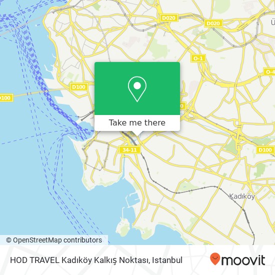 HOD TRAVEL Kadıköy Kalkış Noktası map