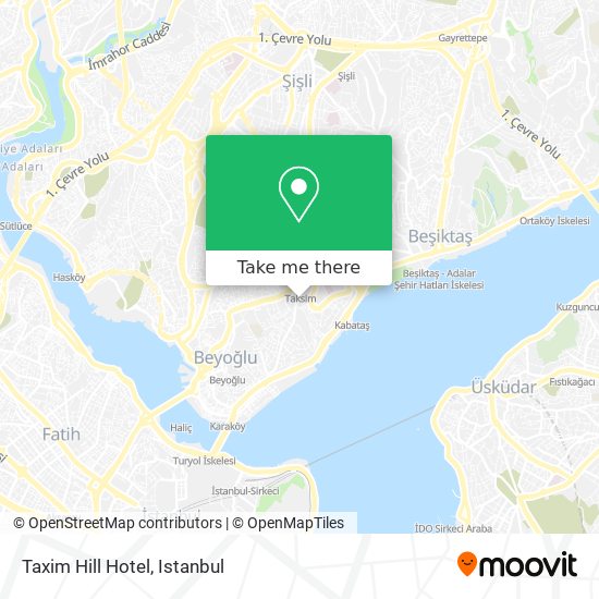 Taxim Hill Hotel map