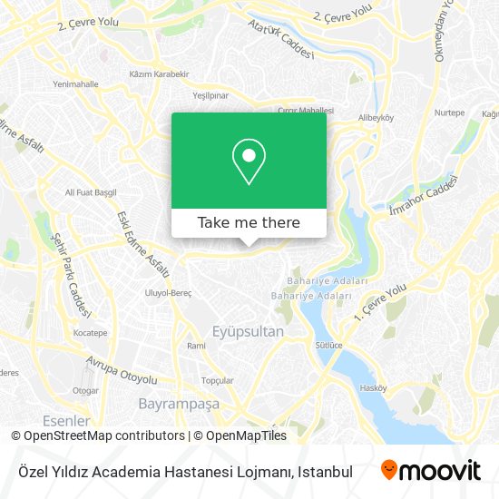 Özel Yıldız Academia Hastanesi Lojmanı map