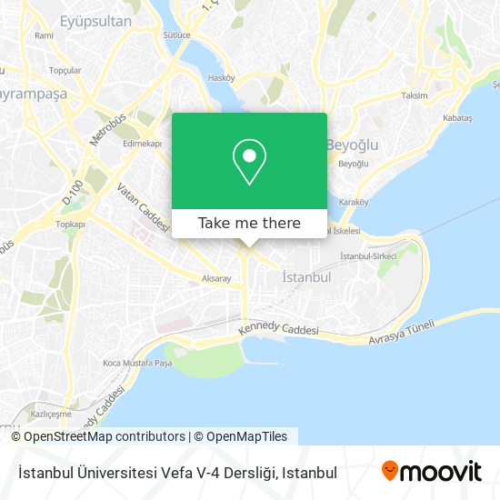 İstanbul Üniversitesi Vefa V-4 Dersliği map