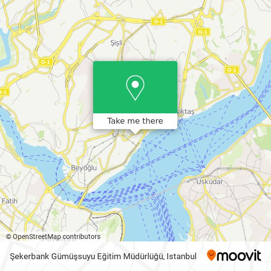 Şekerbank Gümüşsuyu Eğitim Müdürlüğü map