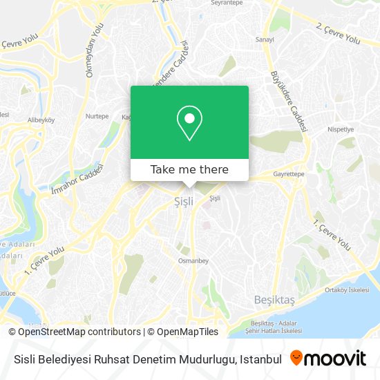Sisli Belediyesi Ruhsat Denetim Mudurlugu map