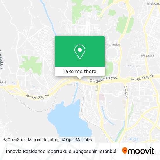 İnnovia Residance Ispartakule Bahçeşehir map