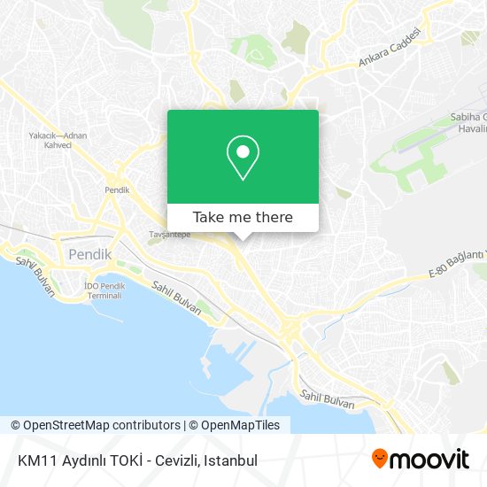 KM11 Aydınlı TOKİ - Cevizli map