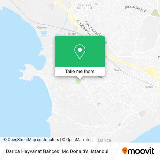 Darıca Hayvanat Bahçesi Mc Donald's map