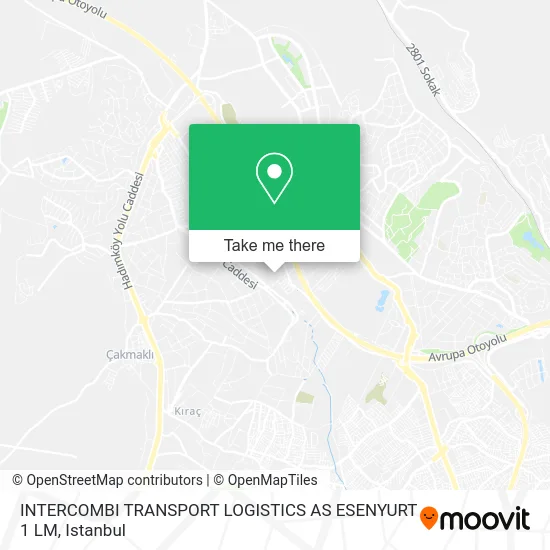 INTERCOMBI TRANSPORT LOGISTICS AS ESENYURT 1 LM map