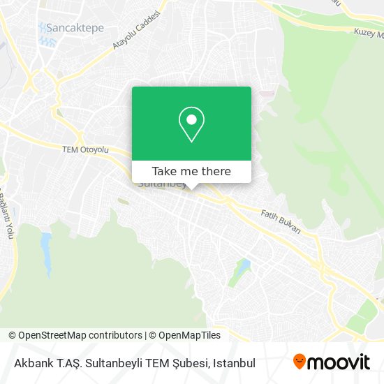 Akbank T.AŞ. Sultanbeyli TEM Şubesi map