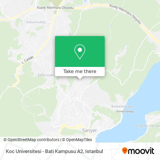 Koc Universitesi - Bati Kampusu A2 map