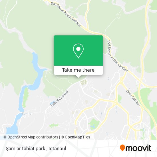 Şamlar tabiat parkı map