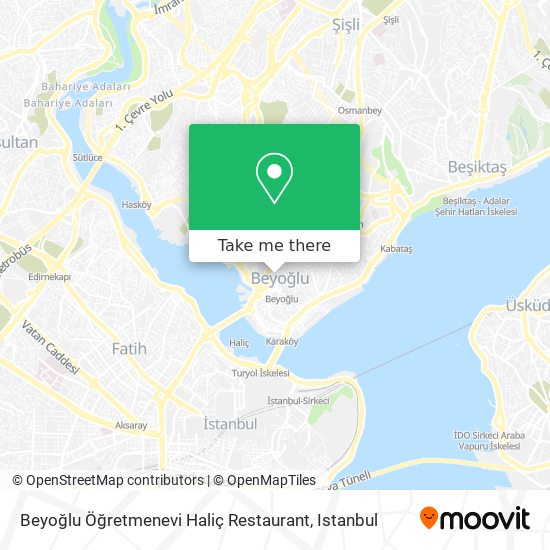 Beyoğlu Öğretmenevi Haliç Restaurant map