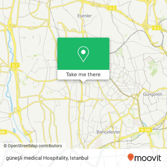 güneşli medical Hospitality map
