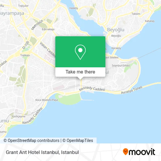Grant Ant Hotel Istanbul map