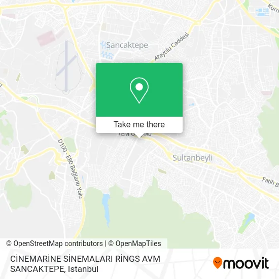 CİNEMARİNE SİNEMALARI RİNGS AVM SANCAKTEPE map