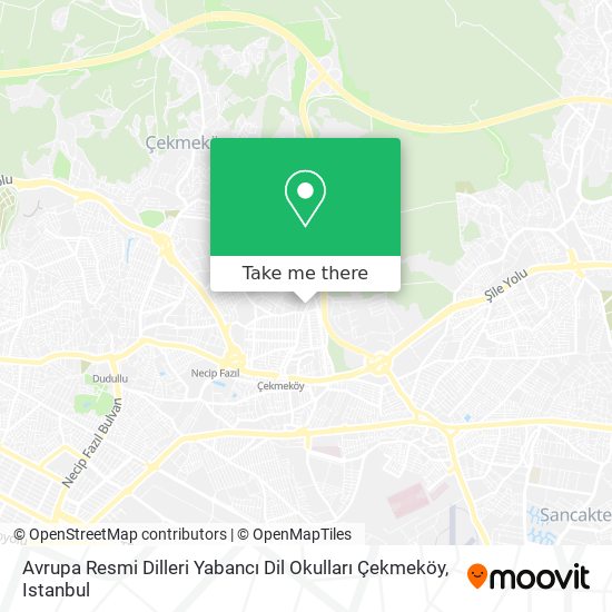 Avrupa Resmi Dilleri Yabancı Dil Okulları Çekmeköy map