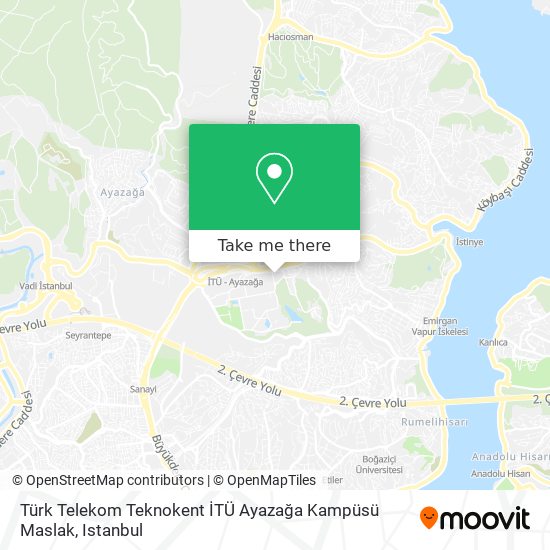 Türk Telekom Teknokent İTÜ Ayazağa Kampüsü Maslak map