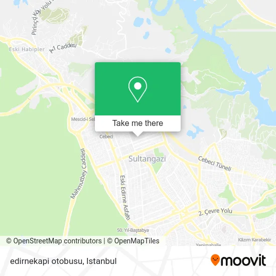 edirnekapi otobusu map