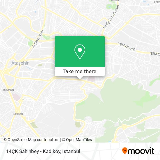 14ÇK Şahinbey - Kadıköy map