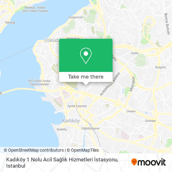 Kadıköy 1 Nolu Acil Sağlık Hizmetleri İstasyonu map