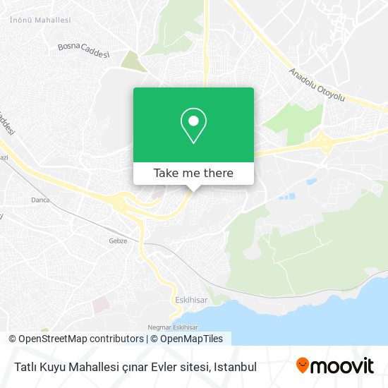 Tatlı Kuyu Mahallesi çınar Evler sitesi map
