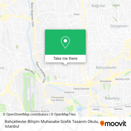 Bahçelievler Bilişim Muhasabe Grafik Tasarım Okulu map