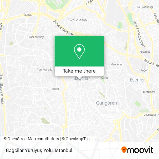 Bağcilar Yürüyüş Yolu map