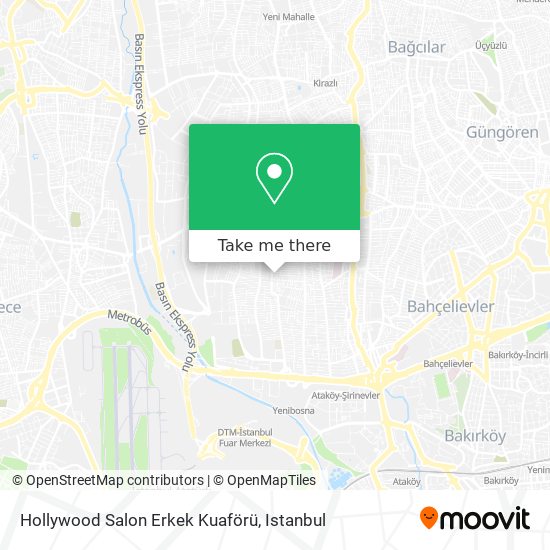 Hollywood Salon Erkek Kuaförü map