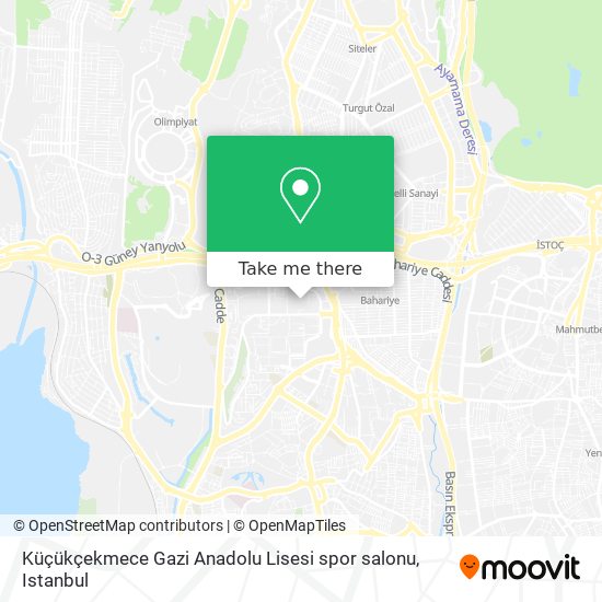 Küçükçekmece Gazi Anadolu Lisesi spor salonu map